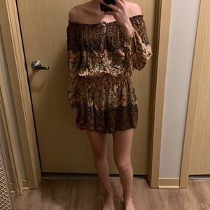 Free People So Divine Long Sleeve Romper S